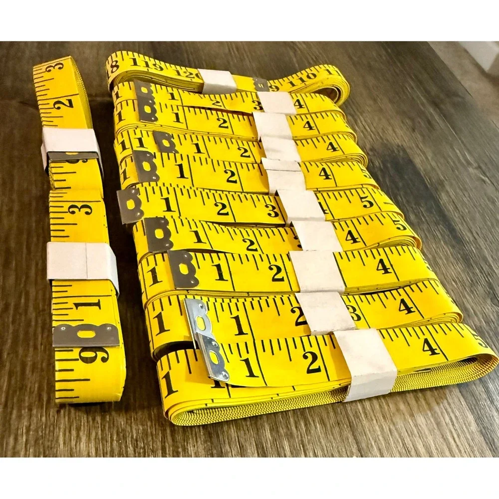 Tape Lot 12pc Yellow NEW 120 Inch 300cm Vinyl Sewing Tailor